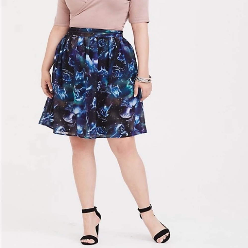 Torrid x Harry Potter Patronum Chiffon Skirt Cosmos NWT [2031]